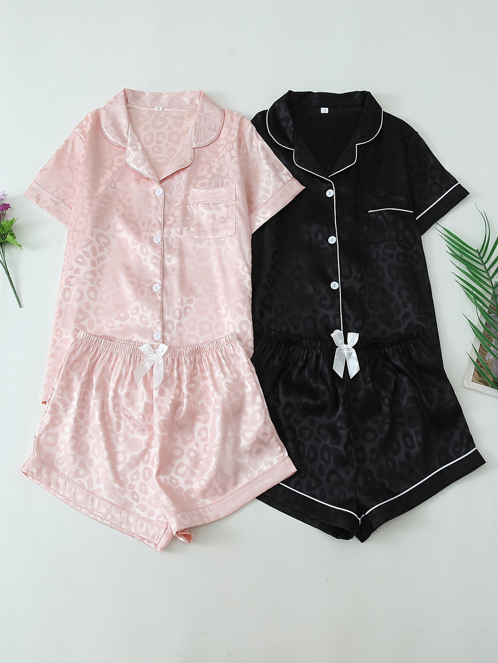 Belvere Luxe Stripe Satin Pajama Set (2-Piece Set)