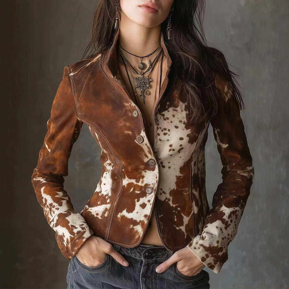 Belvere Urban Contrast Button-Up Jacket