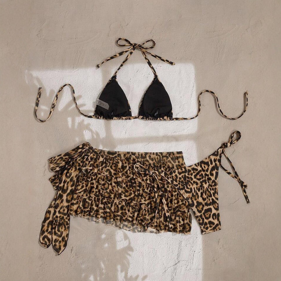 Belvere Luxe Lace-Up 3-Piece Swimsuit Set