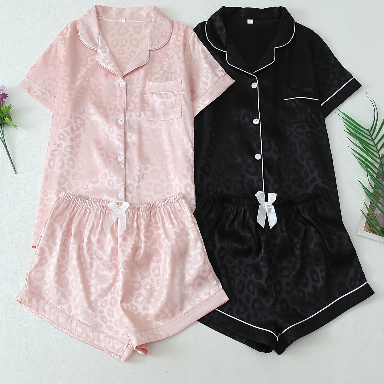 Belvere Luxe Stripe Satin Pajama Set (2-Piece Set)